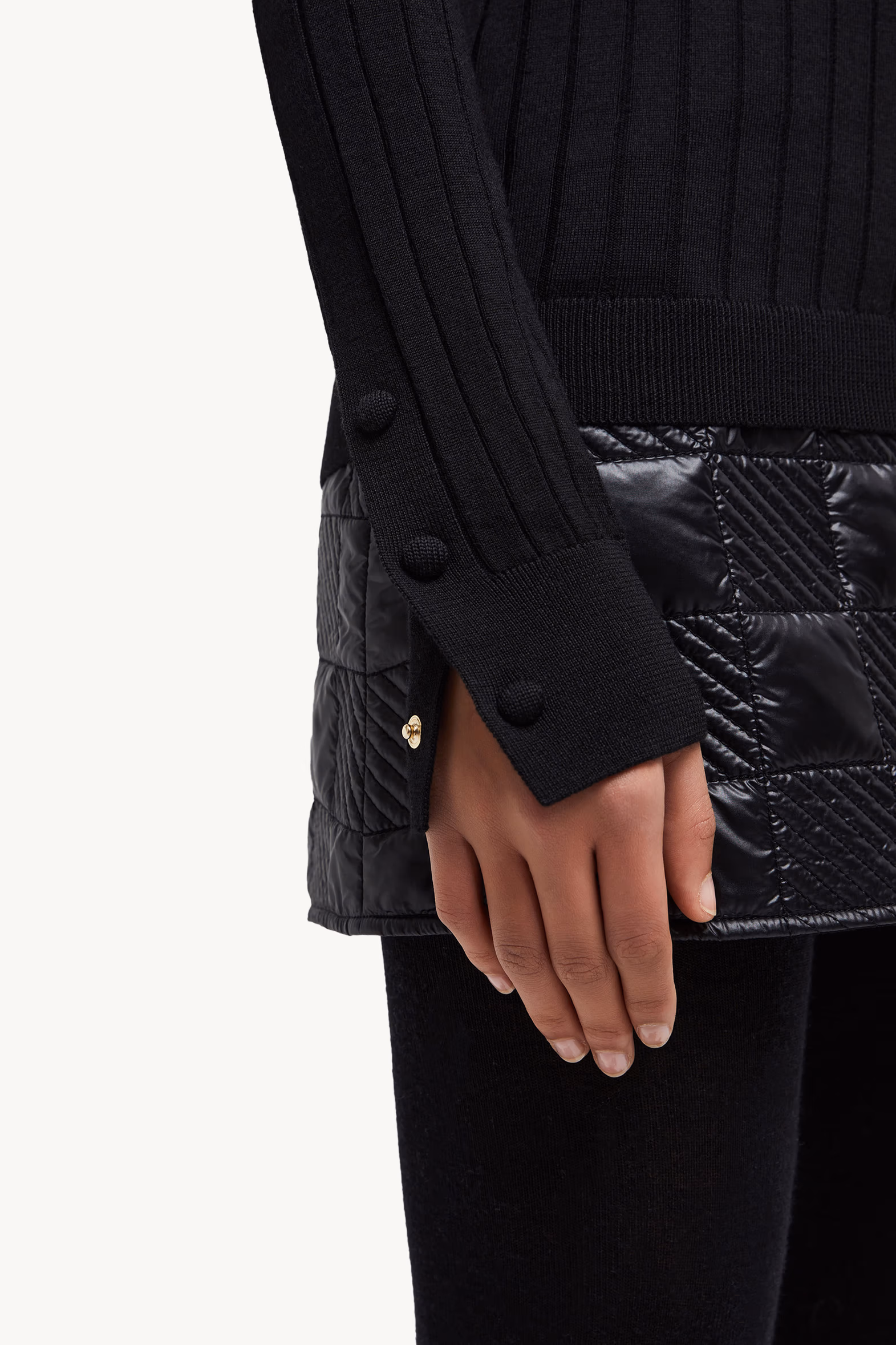 Wool & Cashmere Turtleneck Sweater Women Black Moncler 7